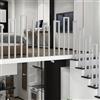 FUOIDYE Ringhiera per Scale Interne, Parapetto Scala Interna, Corrimano per Scale forma di U, Ringhiera in ferro per Ville, Balconi, Corridoi Corrimano Ferro Battuto (Bianco, 45cm)
