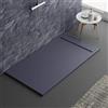 Bagno Super piatto doccia di colore Antracite, design moderno, modello Siviglia, in Mineralmarmo effetto pietra ardesia, luxury, gelcoat, slim 3cm 90x190