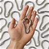 Byour3 Set 10 Ganci per Tende da Sole Esterno con Anelli a Caduta Ganci Acciaio per Telo Bianco Trasparente occhiellato retinato Moschettoni Acciaio Galvanizzato Gancio Tenda Doccia (Moschettoni x Tubo)