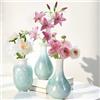 Artisoul® Set di 3 Vasi in Ceramica Piccoli Vasi Fiori Vaso Decorativo da Interno, Vaso per Minimalista Mensola Appartamento Cucina Tavolo Soggiorno Camera da Letto Ufficio Decorazione, Bu Verde