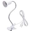 LAKONEI Portalampada E27 con Pinza da Letto Lampada a Morsetto con Collo di Cigno Flessibile 40cm Luce del Letto Luce Lettura Notturna Lampada Clip per Lampada da Tavolo a LED (Switch-Bianco*1)