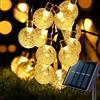 QSPORTPEAK Luci solari per esterni, 50 LED da 7 m 24 m con luci solari da giardino, impermeabili, con 8 modalità per giardino, cortile e alberi di Natale, decorazioni per feste di matrimonio [classe