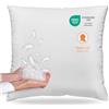 sleepling 196360 - Cuscino per letto, 100% piumino e piume, lavabile a 60 gradi, Downpass, 100% cotone, 80 x 80 cm, bianco
