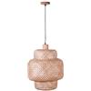 BEL AIR HOME - Lampada a sospensione in materiale naturale BORA 1XE-27 (lampadina non inclusa) altezza regolabile (grande ora)