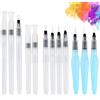 Catime 12 Pezzi Set di Pennelli per Acquerello, Pittura Penna ad Acqua Acquerello Ricaricabili, Penna ad Acqua di Dimensioni Fine/Media/Grande per Pittura, Calligrafia e Bambini (B)