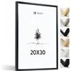 Heimlich® - Cornice per foto - 20x30 cm, Alluminio Metallo, Nero - Cornice per certificati di piccole dimensioni con copertura in foglio di plastica - Montaggio a parete o esposizione da tavolo