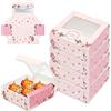 jiuzcare Scatole Per Dolci 15 Pezzi Scatole Per Biscotti Scatole Per Pasticcini Scatola Quadrata Per Dolci Scatole Per Torte Scatole Carta Per Biscotti Scatola Per Cupcake Box Cartone, Rose & Caricare 4 Torte