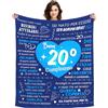 ACAROMAY Regali di Compleanno per 20 Anni Ragazzo Adolescente 20 ° Compleanno Coperta Regali per Lui Uomo Compleanno Decorazione Coperta Divano Biancheria da Letto Coperta 130x150cm (20 Anni-Lui)