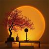 GY Sunset Lamp, lampada tramonto a 4 colori, proiettore LED con luce solare e porta USB, luce ambientale orientabile a 180°, ideale per foto, selfie e decorazione d'interni