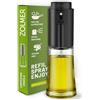 ZOLMER® Spruzzatore olio per olio da cucina - spray per friggitrice ad aria calda, cucina, cucina e barbecue - flacone spray olio in vetro e acciaio inox - senza BPA, ricaricabile, finemente spruzzato