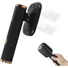 KTCINA Mini Piastra a Vapore per Asciugare, Ferro da Stiro a Umido, 21 x 7 cm, 32 W, USB da Viaggio, Serbatoio per Acqua Trasparente Nascosto, Ferro da Stiro a Vapore Pieghevole (Nero)