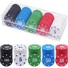 XZM Set da poker deluxe Casino Tokens Acrilico Set con scatola per conto di marcatori, patatine, in ceramica