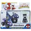 Hasbro SPIDEY AND HIS AMAZING FRIENDS Hasbro Marvel Black Panther Action Figure e Panther Patroller Vehicle, per bambini dai 3 anni in su, multicolore, F19435X2
