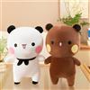 NAVESO 2 Pezzi Bubu Dudu Peluche, 30cm Bubu e Dudu Panda Peluche, Bubu Dudu Gadgets, Simpatico Peluche, Orso Dei Cartoni, Animal Pillows, Peluche Orso per Regali di Compleanno per Bambini