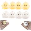SSKHE 8 pezzi Taba Squishy Toys, Yellow and White Bobo Chicken Mini Fufu Squishies, Cute Stress Relief Toys,Furry Squishy Animals Kit for Office, Home, Travel, Stress Relief Fidget Toys for Adults Gift