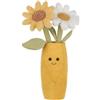 Apricot Lamb Daisy Vaso di peluche per bambini, morbido e carino, per bambine e ragazzi, morbido vaso margherita, giallo, 35 cm