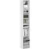 Furinno PASIR Libreria a 8 Ripiani, Libreria con Ripiano Aperto, per Soggiorno, Camera da Letto, Home Office, Bianco