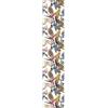 Ambiance Sticker Carta da parati in tessuto non tessuto pre-incollato, rotolo da carta da parati tropicale, giallo, foglie di banano e fiori di paradiso, adesivo decorativo, 1 rotolo di altezza 300 x