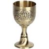 LetCart Bicchiere vintage in rame - Bicchiere da vino inciso a mano in puro rame (8 cm) per whisky, cocktail e bar decorazione