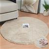 ORINOVA Tappeto Rotondo Beige 120 cm Morbido Camera da Letto Tappeto Salotto Moderno Lavabile