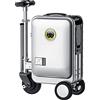 Airwheel SE3S Valigia Smart da viaggio da 20 pollici, valigia elettrica imbarcabile, batteria rimovibile 73,26WH, velocità 13 km/h, telaio in lega di alluminio, carico 110 kg (argento)