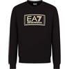 Emporio Armani Felpa Sweatshirt Uomo EA7 6HPM73 PJF3Z (Nero, S)