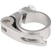 Azarxis Morsetto Sella Bici 28,6/31,8/34,9 mm Collarino Reggisella per MTB e Corsa, Blocca Sella Universale per Bici da Corsa Strada Città (Argento, 31,8mm)