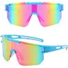 Hshenjhu Occhiali Sole Sportivi Polarizzati, UV400 Lunettes da Sole Sportivi, Lunettes da Ciclismo per Uomo Donna, Occhiali da Bicicletta Antivento, per Motociclismo, Corsa, Sci, Alpinismo