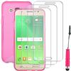 ebestStar - Cover Compatibile con Samsung J5 Galaxy SM-J500F (2015) Custodia Protezione S-Line Design Silicone Gel TPU Morbida e Sottile + Mini Penna +3 Pellicole plastica, Rosa