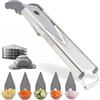 STONELINE Mandolina per Verdure Manuale 9 Pezzi Affettaverdure Tagliaverdure Affettatrice, 5 Lame in Acciaio Inox, Frutta Cipolla Patate Patatine Fritte, Fette, Bastoncini, Julienne, Cubetti