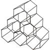 Compactor Portabottiglie in Metallo per 6 Bottiglie, Bronzo Opaco, 28 x 28 x H. 14,5 cm, RAN8663