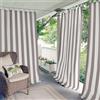 Threadmade Elrene Home Fashions - Tenda a pannello per interni ed esterni, con passanti per finestra, per patio, pergola, veranda, terrazza, Lanai e Cabana, in poliestere, grigio, 127 cm di larghezza x 241,3 cm