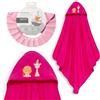 Interbaby - Mantello da bagno per bambini + berretto regolabile | Asciugamano con cappuccio 100% cotone, unisex, morbido, asciugatura rapida, ideale per neonati, neonati e bambini piccoli | Design