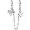 Amuefer Glowing Fireflies Safety Chains Compatibili Bracciale Collana, Argento Sterling Ciondolo Compleanno Natale Gioielli Regali per le Donne Moglie Amici