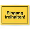 Komma Security Ingresso freihalten Schild (giallo, 30 x 20 cm), pittogramma per la porta di ingressi e uscite, avvertenze Parcheggio Vietato, vietato appoggiare, uscita freihalten