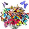 Woohome Set di 50 Pz Farfalle Decorative Giardino, 5 Dimensione Farfalle da Giardino Colorato Terrazza Ornamenti per Esterni Cortile Terrazza Fioriera Vaso di Fiori Giardino Decorazione