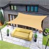 Sunnylaxx 3,5x4,5m Sabbia Tenda a Vela Rettangolare, Impermeabile Vele Parasole Protezione UV per Esterno, Giardino e Terrazza, Piscina