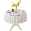 VUIUYOIES varietà di Modelli Tovaglia Rotonda Facile da Lavare e Resistente Copritavolo in Pizzo Taglie Disponibili Elegante, Fiore Bianco, 100 cm