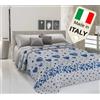 Biancheria&Casa Copriletto Estivo Prodotto Italiano Cotone Piquet Cuori e Mongolfiera affare : Colore - Blu, Misura - Una Piazza e Mezza