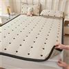 ZHAIJYLI Fodera Materasso Topper Matrimoniale/Singolo/Una Piazza E Mezza 130/140/160170/X190 Copri Materasso Trapuntato Sottile Imbottito Lavabile Proteggi Materasso con 4 Elastici Angoli(130x190cm,Brown A)