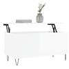 Gecheer Tavolino Salotto,Tavolino da Salotto sollevabile,Tavolino da caffè Sollevabile,Tavolino con Contenitore,Tavolino Basso da Salotto,Tavolino Soggiorno Bianco Lucido 90x44,5x45 cm in Legno