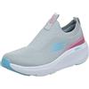 Skechers Womens Sneaker, Gray/Pink, 10 US