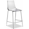 Scab Sgabello Zebra Antishock 2546 Scab Design - H 65 cm, Policarbonato e Acciaio Cromato, Vari Colori