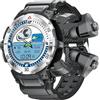 Rainbuvvy Smart Watch con auricolari TWS, display HD Touch da 1,46 pollici, impermeabile IP67, monitoraggio dell'attività con cardiofrequenzimetro, effettuare chiamate e risposte (Argento)