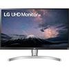 LG 27UL650 Monitor 27 UltraHD 4K LED IPS HDR 400, 3840x2160, 1 Miliardo di Colori, AMD FreeSync 60Hz, HDMI 2.0 (HDCP 2.2), Display Port 1.4, Uscita Audio, Stand Pivot, Flicker Safe, Bianco