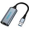 SGEYR Adattatore USB C a Ethernet, USB 3.0, 1000 Mbps, per MacBook Pro, iMac, iPad Pro, XPS, Mac OS, grigio