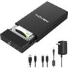 INDMEM Alloggiamento adattatore SAS a USB con USB-C, 5 Gb/s Tool-Free Hard Drive Case Docking Station per SAS/SATA HDD/SSD, capacità massima di 18 TB