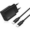 HYDOOD Caricabatterie da 45W per Samsang S24 Ultra, caricatore rapido USB C con 2m 100W cavo intrecciato compatibile con Galaxy S25/S24/S23/S22/S21 Ultra, per iPhone 17/16/15, Pad, MacB00k (nero)