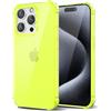 Svanove Custodia Transparente in Silicone TPU Morbido per iPhone 15 Pro, con Protezione Antichoc e per la Camera, Giallo Fluo