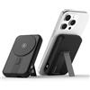 decqle 001 Magnetico Power Bank 10000mAh Supporto Pieghevole Batteria Caricatore Portatile Compatibile con MagSafe per iPhone 12/13/14/15 Serie 2023 (Nero)